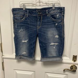Silver Bermuda shorts